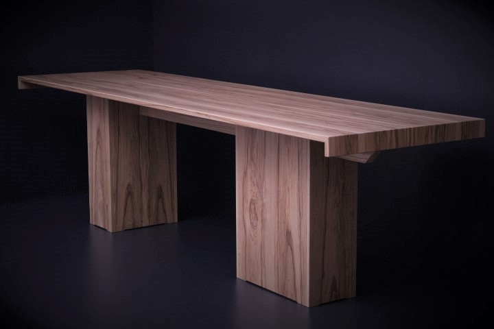 Flows dining table in Olive Ash