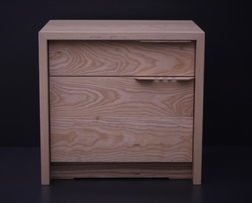 Flows bedside cabinet in White Ash