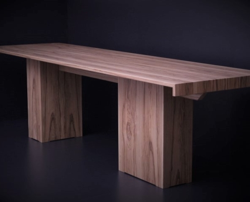 Flows dining table in olive ash